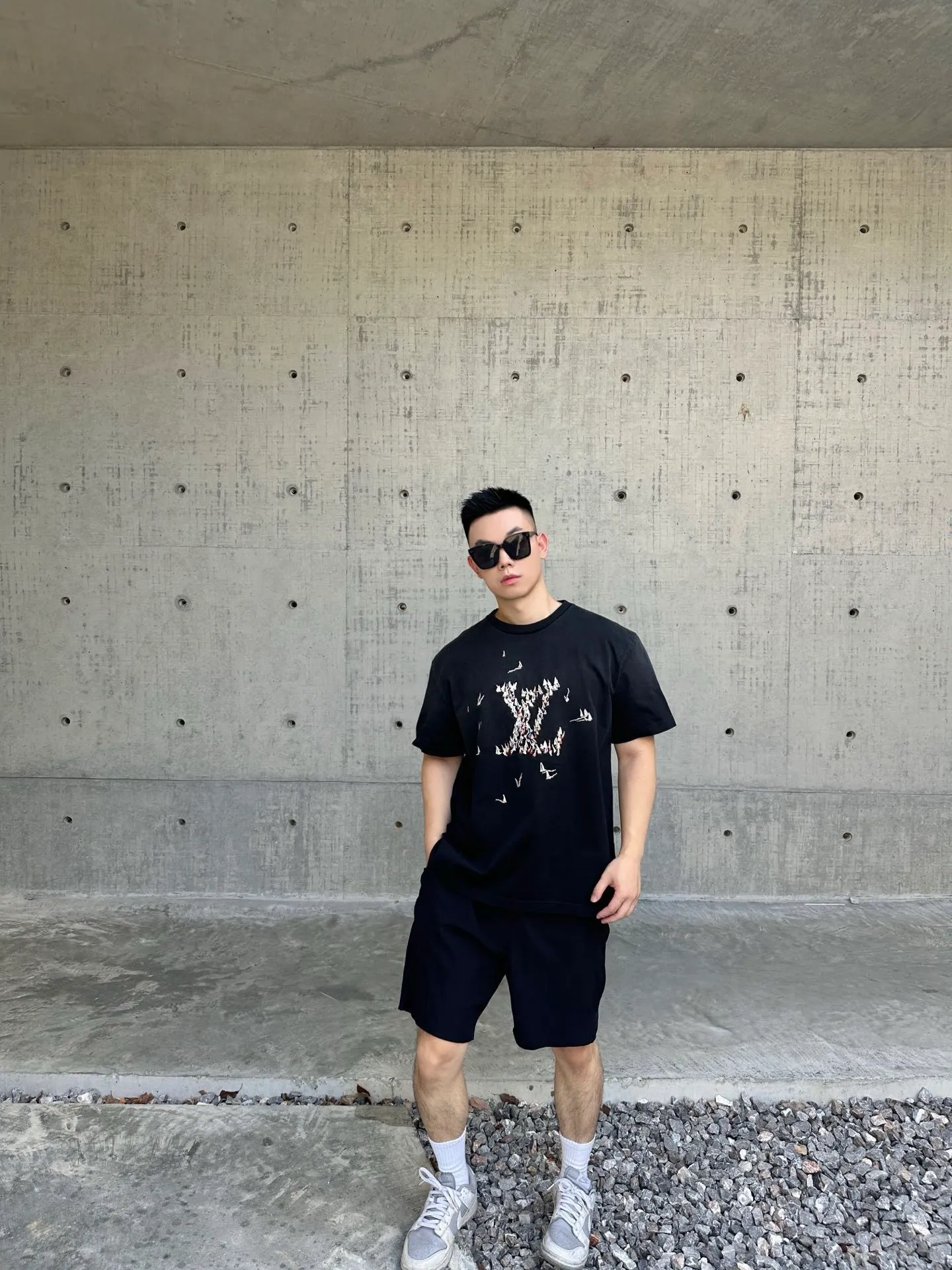 Louis Vuitton/Louis Vuitton Paper Crane Sailing Embroidered Short Sleeve